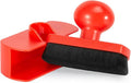 UNIMEIX Tire Shine Applicator Brush Large Vegan Tire Shine Brush with Storage Stand for Vehicles Tire Shine Polish Wax and Car Wash (Red)