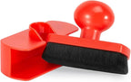 UNIMEIX Tire Shine Applicator Brush Large Vegan Tire Shine Brush with Storage Stand for Vehicles Tire Shine Polish Wax and Car Wash (Red)