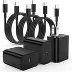 3Pack USB C Charger for Samsung Galaxy S24 Ultra, Super Quite Fast Charging Type C Block with 6FT C to C Cord for Samsung Galaxy Tab S9 S8 S23 Ultra S22 Ultra S23 S22 S21 Note 10 Plus 20