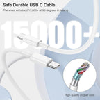 iPhone 17 16 15 Fast Charger 10ft, USB C Charging Block and Long Type C to C Cable Cord, iPad Wall Plug Power Adapter Cube Brick for Apple iPhone 17 Pro Max/17 Air/16 e/16 Pro/15 Plus/15 Mini/Samsung