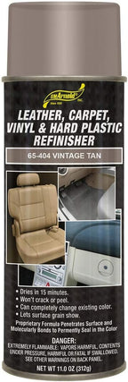 SM Arnold Refinishing Spray Paint - VINTAGE TAN 11 Oz. - For Leather, Carpet, Vinyl, Metal, Plastic, Polycarbonate, Polypropylene, Acrylic, Lexan, Fiberglass | Pro Grade Aerosol Refinisher