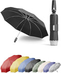 Windproof Travel Umbrella for Rain, Withstand 85MPH Winds, 54 Inch Automatic Reverse Fold Umbrellas Easy Auto Open Close, Portable Compact Umbrella Includes Cover Bag, Perfect for Travel, Car, Commute, Women Men, Backpack