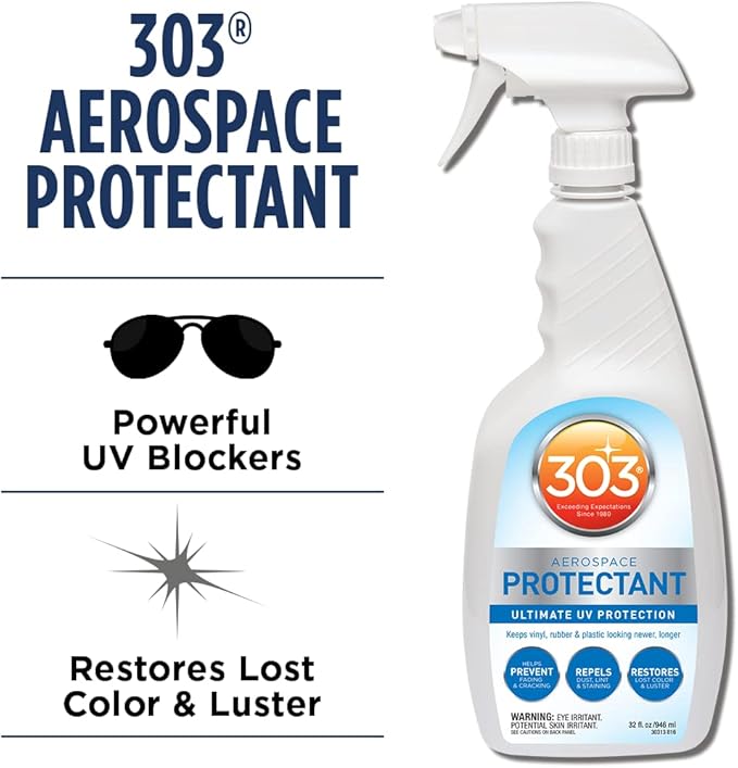 303 Multi-Surface Cleaner - Safely Cleans All Water Safe Surfaces, 1 Gallon (30570) & Protectant - Provides Superior UV Protection, 32oz (30313CSR) Packaging May Vary