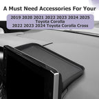 LUWU Dashboard Storage Tray Compatible with 2019-2024 2025 Toyota Corolla / 2022 2023 2024 Corolla Cross Center Console Display Box Hidden Tray Behind Screen 2024 2025 Corolla Accessories