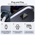Wireless CarPlay & Android Auto Adapter – 2-in-1 Plug & Play Solution, Converts Wired Systems to Wireless, Compatible with iPhone & Android