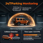 12" Mirror Dash Cam, 4K UHD Front and 2.5K Rear View Dash Camera for Car, with ADAS BSD LCA Smart Mode, GPS, G-Sensor, Loop Recording, Parking Monitor, Voice Control, 5.8GHz WiFi