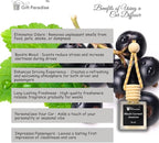 Black Currant & Jasmine Car Air Freshener with Velvet Gift Bag | Hanging Design for Multiple Spaces | Set of 3 (10 ml Each) | Elegant Floral-Fruity Scent by Gift Paradise