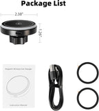 15W Magnetic Wireless Charging Phone Holder with 17mm Ball Socket for MagSafe, Universal Replacement for Car Air Vent, Dashboard, Windshield Phone Holders | Strong Magnet, 360° Rotation