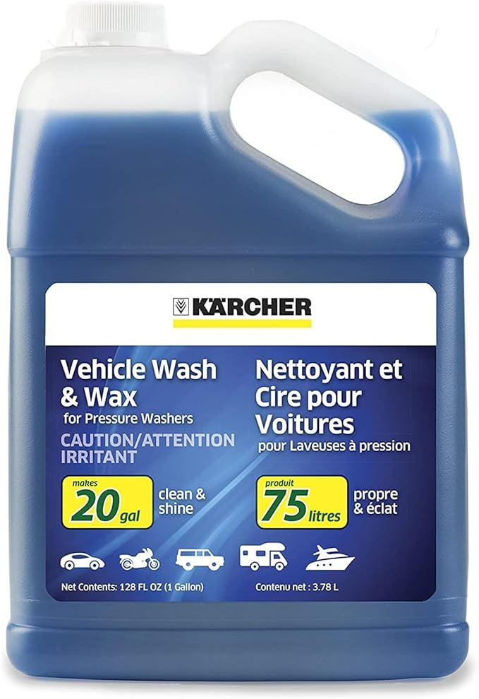 Kärcher Pressure Washer Car Wash Kit - Car Soap Concentrate, Foam Cannon Nozzle for K1-K5 Electric Washers