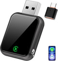 Wireless CarPlay Adapter 2026, 2-in-1 Convert Factory Wired CarPlay & Android Auto to Wireless, Plug and Play, Auto Reconnect, Compatible with iPhone & Android Phones, USB/USB-C, Dark Grey