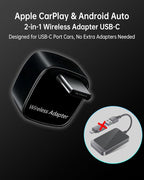 ONINCE Wireless carplay Adapter USB c, Convert Factory Wired CarPlay/Android auto to Wireless, Designed for USB-C Port Cars, Stable Connection