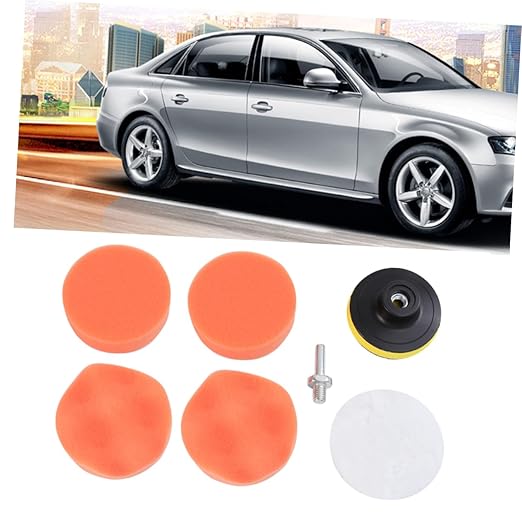Unomor 6pcs Polishing Waxing Buffing Pads Kit Car Wax Applicator Pad for Car Waxing and Buffing