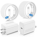40W USB C Fast Charger for iPhone 17/ Air/16/15 Pro Max,2Pack 10FT Type C Charger Block & Cable, PD 3.0 Super Fast Charging for iPad Pro MacBook Air/Pro M1/M2, AirPods