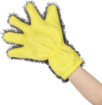 PENINSULA LOVE 2 PCS Car Wash Mitts 5-Finger Microfiber Cleaning Mitt for Cars Double-Sided Dusting Gloves Scratch-Free Auto Interior Exterior Washing Gloves