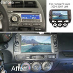 for Honda Fit Jazz Radio 2004-2007 Android 13 Car Stereo, 8” IPS Touch Screen GPS Navigation for Car Head Unit Built-in DSP Wireless/Wired Carplay Android Auto with Free Rear Camera (2GB RAM+32GB ROM)