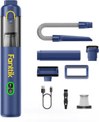 Fanttik V8 Mate Upgraded Cordless Car Vacuum, Portable Mini Vacuum with 13000pa Suction Power, 2 Suction Modes, Type-C Charge, Handheld Vacuum for Car, Small Tasks, Keyboards, Office Desk (Blue)