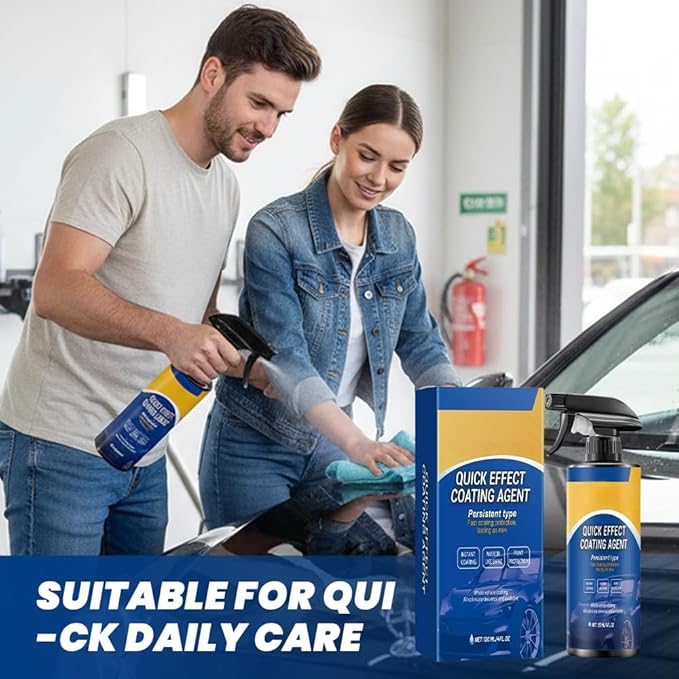 3 Pack Car Coating Spray, 2026 New Quick Effect Ceramic Wax Polish, All-in-One Waterless Wash & Scratch Repair Spray, Removes Oil Film, Enhances Gloss & Hydrophobic Protection