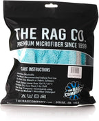 The Rag Company, The Liquid8r, Absorbent 70/30 Blend Microfiber Drying Towel for Cars, Trucks, and SUVs, Safe for Detailing, Scratch-Free, Twist Loop, 1100 GSM, 20x24 Inches, Aqua Blue/Grey