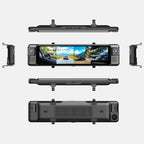 D80 4-Channel 4K Rear View Mirror Camera with ADAS and BSD,11” Touchscreen, Front and Rear and Left and Right Camera for Car，Super Night Vision, 24H Parking Monitoring Hardware kit,Free 64GB Card