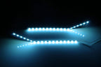 iJDMTOY Ice Blue LED Background Illumination Kit Compatible with 2017-2021 Ford F250 F350 F450 Super Duty Side Fender Chrome Emblem