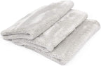 The Rag Company - Eagle Edgeless 500 (3-Pack) Professional Korean 70/30 Blend Super Plush Microfiber Detailing Towels, 500GSM, 16in x 24in, Ice Grey