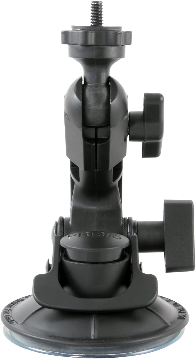 Delkin Devices Fat Gecko Mini Suction Camera Mount - Powerful Suction Cup Camera Mount for Car, Motorcycle, Desk, Window | Secure and Adjustable Action Camera Holder for Video Recording