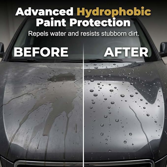 Crystal Serum - Ceramic Car Coating Kit – Advanced Graphene Ceramic Coatings for Cars, 9H Graphene Coating for Cars, Quick Effect Car Coatings Spray for Shine, for Paint, Glass & Wheel (1set)