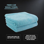 SPTA The Liquid8r - Absorbent 70/30 Blend Microfiber Drying Towel for Cars, Trucks, SUVs, Safe for Detailing + Scratch Free, Twist Loop, 1100gsm, 26.8in x 36.2in, Aqua Blue-MT037