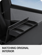 BASENOR Behind Screen Storage for Tesla Cybertruck Accessories 2024-2026, (Proprietary Design) Custom-Fit Center Console Sunglasses Holder & Hidden Dashboard Storage Tray