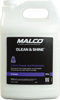 Malco Clean and Shine Interior Car Cleaner and Dressing - Best Interior Car Care to Restore Leather Plastic and Vinyl / 1 Simple Step To Clean, Condition, and Protect/Non-Glare Satin Finish (125901)