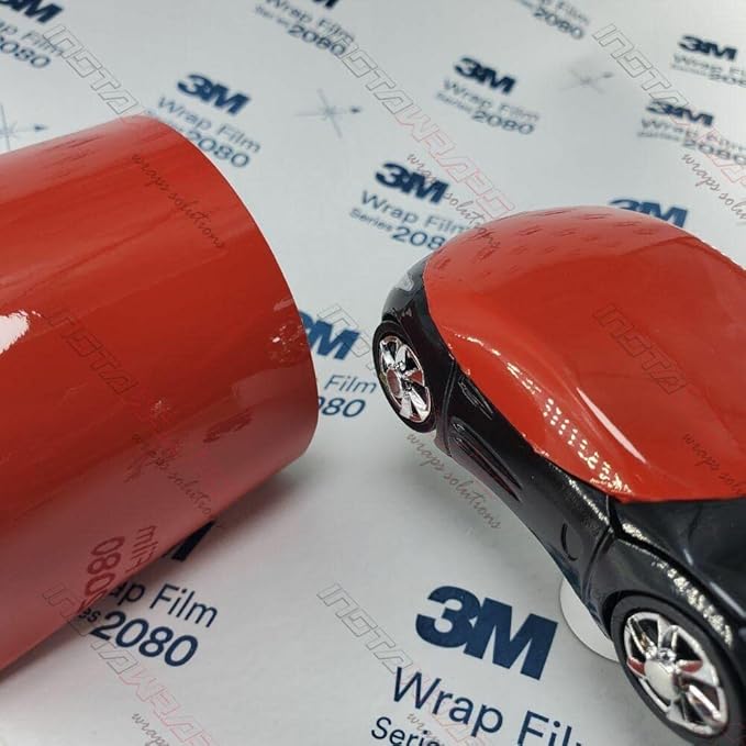 3M Car Wrap Roll 2080 Gloss Flame Red | G53 | (5ft x 25ft (125 Sq/ft)) | Automotive Vinyl Wrap for Cars - Car Interior Wrap & Exterior | w/Free Instawraps Pro Glove