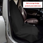 Car Towel Seat Cover, Performance Microfiber Washable Non Slip Vehicle Front Seat Covers, Sweatproof Automotive Interior Chair Protectors, Universal for SUV Automobile Truck (Black)