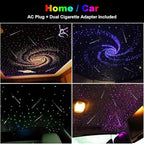 CHINLY Meteor Twinkle 500pcs 13.1ft (0.03in+0.04in+0.06in) Fiber Optic Lights Star Headliner kit+Shooting Stars Light kit, Music Mode Bluetooth APP Control Remote, for Star Headliner/Home Ceiling