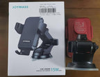 JOYMASS Wireless Car Charger, Phone Holders for Your Car, 15W Auto Clamping Phone Mount Car Accessories for iPhone 16 15 14 13 12 Mini Pro Max 11, Samsung Galaxy S24 Ultra S23 S22+ Note 20, etc - Red