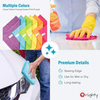 Orighty Microfiber Cleaning Cloth Pack of 24, Microfiber Towels for Cars, Highly Absorbent Car Cleaning Supplies, Lint Free Cloths Clean Rags for Car Care, House, Kitchen, 12x11 inch, Multicolor