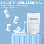 Compressed Towels Tablets (11.8" x11") 50 Bulk Set Disposable Compressed Washcloths for Travel & Camping, Soft Compressed Face Towel with Waterproof Case for Daily Use & Camping Essentials