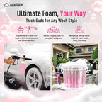 Nanoskin WASH N' WAX with Carnauba 16 Oz. - Cleans & Shines in One Step | Works with Foam Cannon, Foam Gun, Bucket Washes, Pressure Washer | Carnauba Wax Protection for Cars