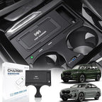 Wireless Car Charger for BMW X3/X4 2022 2021 2020 2019 2018, OEM Custom Fit with QC3.0 USB Wireless Fast Phone Charging Pad for BMW X3/X4/X3M/X4M G01 G02 Center Console Interior Accessories