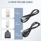 Android Radio Wiring Harness Kit with 16 Pin ISO Car Radio Wire Harness, 10/20 Pin RCA Back Camera Adapter, 4/6 Pin USB Cable and GPS Antenna Cord