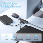 USB Hub for Laptop, 4-Port USB 3.0 Hub USB Splitter USB Extender for Laptop, MacBook, Mac Pro, Mac mini, iMac, Surface Pro, XPS, PC, Flash Drive, Mobile HDD