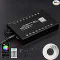 AMKI 108pcs*0.04in*9.8ft Pure White 18LED Meteor Shooting Stars Effect Fiber Optic Lights Kit,20 Modes Meteor Light Engine with Bluetooth+RF Remote Control