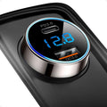 [Pure Copper] USB C Car Charger, SUPERONE 45W Dual USB Car Charger Adapter with 27W/20W PD Port, Fast QC3.0 LED Voltmeter for iPhone 17 16 15 14 Max/Pro/Plus/Mini, Pixel 9/8/7, Samsung S25/S24 More