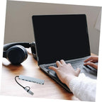 TEHAUX USB Hub Expander Type Connector for Laptops Fast Data Transfer for Printers Hard Drives and More No Driver Needed Portable Design