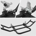 DNA Motoring Front Bumper Brush Bull Bar Deer Guard Compatible with Volvo VNL 04-17/430 15-16/630 15-16/670 15-16, 3mm Thick Iron Tubing, Powdercoated Matte Black, DG-G-002-BK+BKIT-DG-005