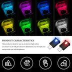 2PCS Mini USB LED Car Light, Car Lights Interior, USB LED Car Interior Atmosphere Lamp, Universal Portable Auto Ambient Lighting Kit Car Interior Accessories for Laptop, Home, Office (2PCS)