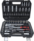 Hantinstom Ultimate Sockets Set Comprehensive Hand Tool Set Perfect for Home Essentials College Dorm Car Emergency Kit Ideal Apartment Essentials & Men’s Tools Gift (94pcs)
