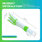 3 PCS Mini Duster for Car Air Vent, Dual-ended 3 Arm Microfiber & Soft Brush Head, Portable Washable Cleaning Tool, for Air Conditioning Vent & Fan & Keyboard & Blind (Green)