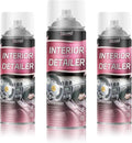 Car Interior Cleaner, Leather Cleaner, 15 oz. Large-Capacity Interior Detailer in Iron Can, Wheel Cleaner, Suitable for Cleaning Rubber, Plastic, and Leather Surfaces Inside Vehicles (3 Bottle)
