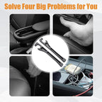 Car Seat Gap Organizer,Seat Gap Filler with Seat Belt Holes,Universal Fit for SUV/Truck/Pickup(Black,2Pack)