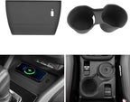 LUWU for 2025 2026 Subaru Forester Accessories Compatible with 2025 2026 Forester Wireless Charging Anti-Slip Mat - Center Console Cup Holder 2-Pack
